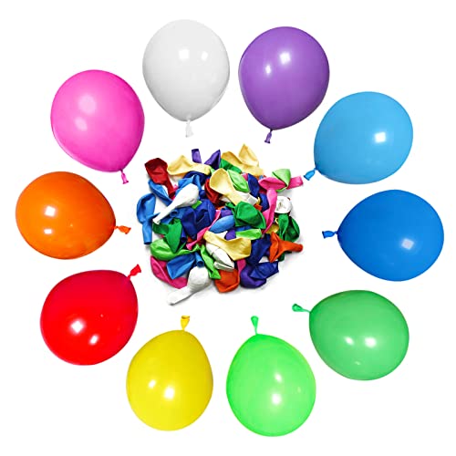 HYKJNBW Rainbow Balloons 50 pack 12 inch Multicoloured Latex Balloons Assorted Rainbow Balloons Birthday Balloons for Birthday Party Wedding Baby Shower