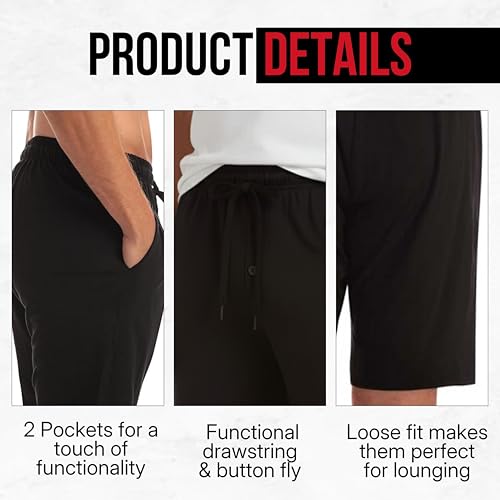 Image of At The Buzzer Men's Pajama Shorts Sleepwear PJs