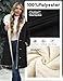 CMTOP Winterjacke Damen Lange Fleece Gefüttert Warme Damen-Jacken Wasserabweisend Steppjacke Winddicht Fleecejacke Dicke Elegant Parka Wintermantel Steppmantel mit Kapuze, Taschen(Schwarz,M