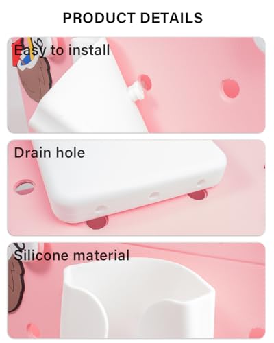 Image of Silicone Phone Holder Compatible with Bogg Bag, Phone Case Holder Charms Accessory for All Bogg Bags and Beach Bag, Phone Holder Attachment for Beach Tote Bags, With 2Pcs Charms & 2Pcs Key Hook(White)