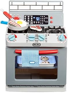 Little Tikes First Oven Realistic Pretend Play Appliance for Kids, Play Kitchen with 11 Accessories and Realistic Cooking Sounds, Unique Toy Multi-Color, Ages 2+