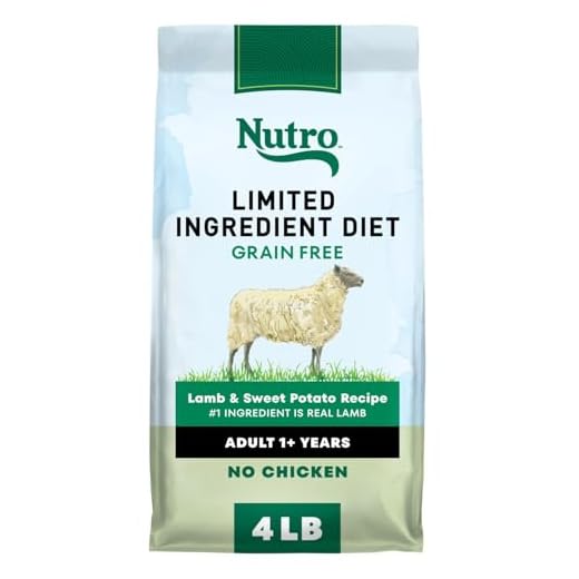 Nutro Limited Ingredient Diet Dry Dog Food, Adult Dog Food Dry Lamb & Sweet Potato Recipe, 4 lb. Bag