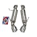 Rev9(CB-1005_1) Stainless Steel Axle-Back Exhaust Kit, Bolt-On, Doubled Wall Tip, made for Infiniti G37 Coupe(V36) 2008-13 RWD