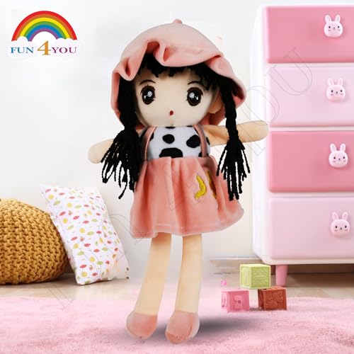 Image of Fun4you Candy Anushka Doll Princess (35 cm) Multicolour Stuffed Soft Doll for Girls | Adorable Plush Toy | Perfect Cuddly Companion for Kids | Ideal Gift for Birthdays and Special Occasions (Pink)