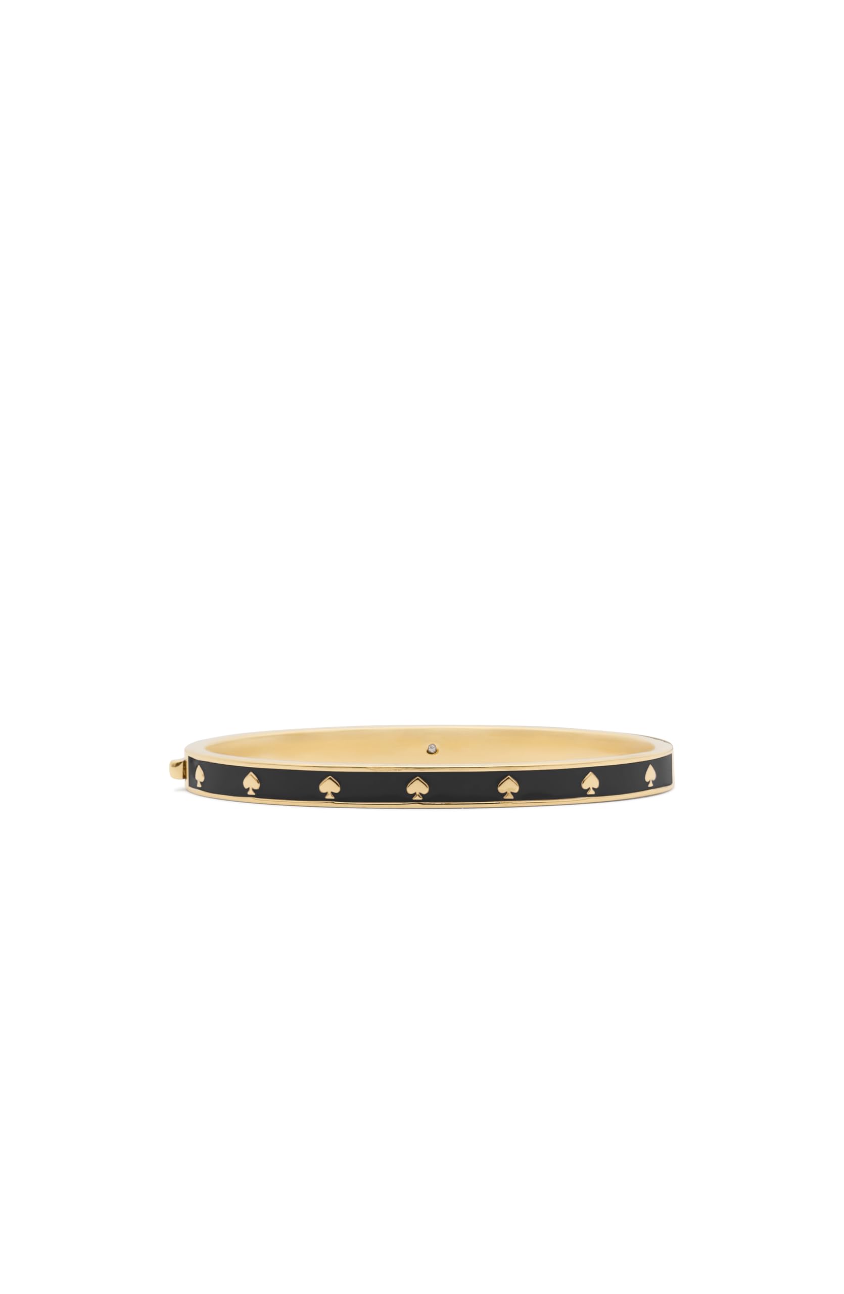 womens Spot The Spade Thin Enamel Hinged Bangle