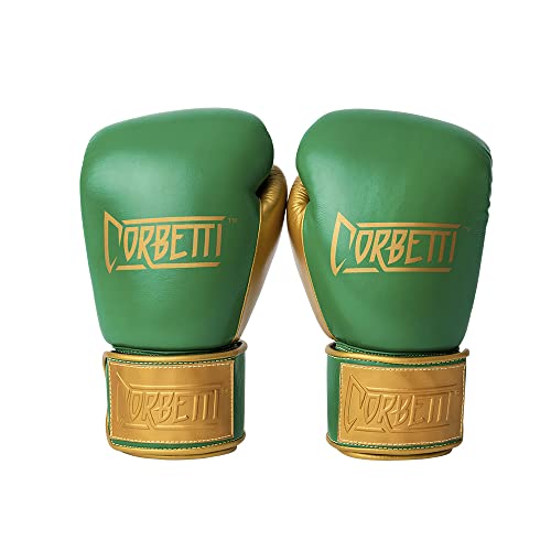 Corbetti CTG-003-14 (Green, 14 oz) Muay Thai Boxing Gloves for