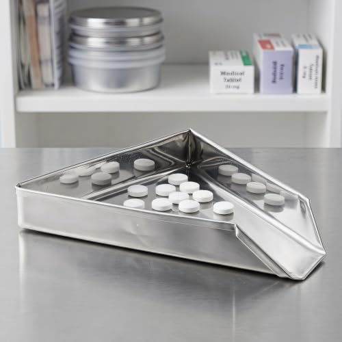 Contador de pastillas de acero inoxidable con bandeja triangular Toddmomy 5