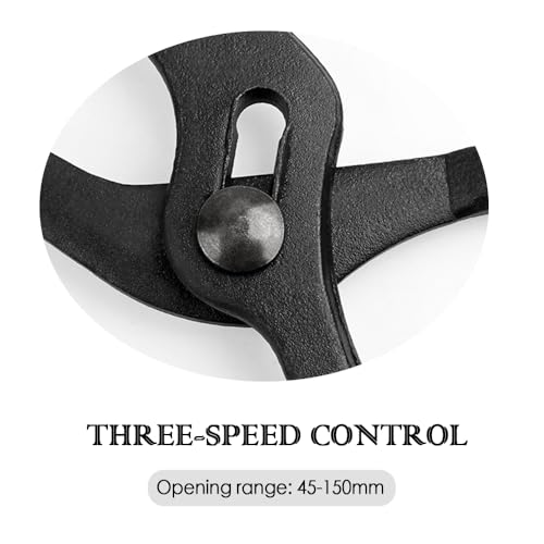 Image of Salior 12'' Oil Filters Removal Specialty Tool Oil Filter Wrench, 3-Position Adjustable+15Bent Angle Head Design Oil Filter Pliers for 45-150mm Engine Filters, Conduit, Fittings (Orange)