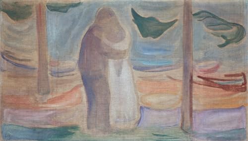 Poster Edvard Munch Couple sur la plage tableau toile déco 60x90cm