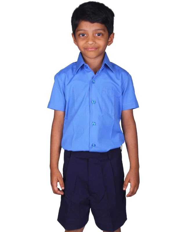 Image of AMBIKA STORES & READYMADES School Uniform - Pant for Boys, Cotton Shorts, Elastic Waist Half Pants, Regular Fit Sports Shorts