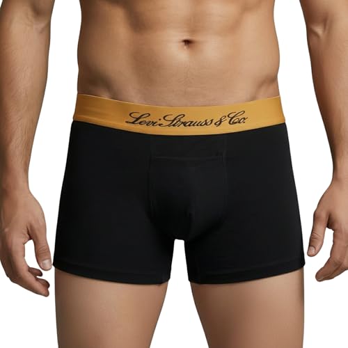 Image of Levi's Cotton Elite Trunk | Premium Men's Trunk Underwear | 4-Way Stretch | Outer Elastic Waistband | H-Pocket | Style 072 | Pack of 1
