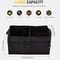 Wbshyy Car Trunk Organizer – Collapsible Multi Compartment Storage Box, Adjustable Automotive Storage Bin for SUV Sedan Truck — image 5