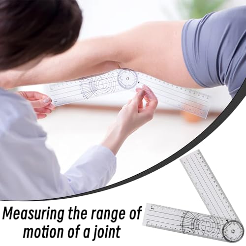 2 Stück Goniometer,Goniometer,Goniometer Physiotherapie,Winkelmesser Physiotherapie,360° Winkel Transparenter Gelenkmesser,Geeignet Für Ärzte, Designer, Tischler, Architekten, Lehrer, Ingenieure