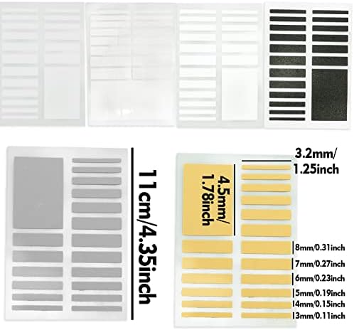 6 Sheets/ 114 Pieces Invisible Ring Sizer Adjuster Ring Spacer Ring Guards for Women Loose Rings, 2 Kinds of Thickness