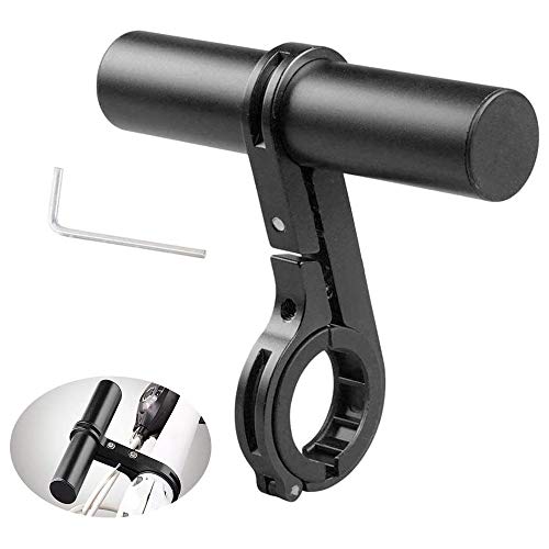 Bestgle 10cm Extension de Guidon de Vélo Support de Guidon de Rallonge Support de Montage d'Extension à Pince Simple pour Vélo LED Lumière, GPS, Téléphone, Compteur de Vitesse Noir Cover