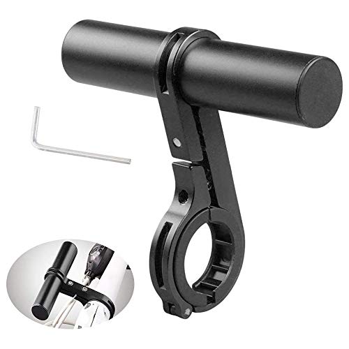 Bestgle 10cm Extension de Guidon de Vélo Support de Guidon de Rallonge Support de Montage d'Extension à Pince Simple pour Vélo LED Lumière, GPS, Téléphone, Compteur de Vitesse Noir