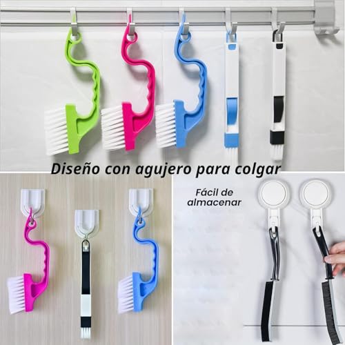 Miniatura 8 de Duduzui Juego De 11 Cepillos De Limpieza De Grietas, 6 Cepillos De Limpieza De Huecos Coloridos, 3 Cepillos De Limpieza De Ranura En Forma De Cisne, 2 Cepillo De Limpieza De Polvera 2 En 1