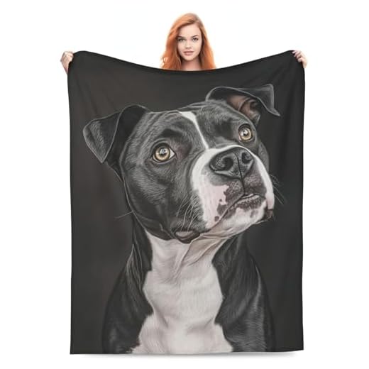 PXLNJHO Staffordshire Bull Terrier Blanket Gifts for Women Men Adults Dog Lovers, Animal Plush Fleece Throw Blankets, Cozy Soft Warm Bedding Decor for Sofa Living Room Travel 50"x60"