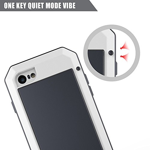 Iphone Se 2022/2020 Case,Tempered Glass Luxury Aluminum Alloy Protective Metal Extreme Shockproof Military Bumper Heavy Duty Cover Shell Case Skin Protector For Apple Iphone Se 2022/2020 /8/7-Silver #TOP1