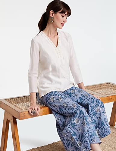 Image of Amazon Brand - Myx Women's Relaxed Fit Mid Rise Palazzo (Available in Plus Sizes)