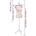 vidaXL Maniquí de Busto Femenino de Señora Yute Blanco y Rosa Figura...