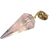  Pendule avec chaîne dorée en cristal de roche améthyste, etc.