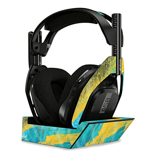 Image of MightySkins Glossy Glitter Skin Compatible with Astro A50 Wireless Headphones + Base Station (Gen 4) - Acrylic Blue | Protective, Durable High-Gloss Glitter Finish | Easy to Apply | Made in The USA