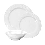 portmeirion hotel 4 platos de 28 cm/11 pulgadas, 4 platos de 20 cm/8 pulgadas, 4 cuencos de 19 cm/7,5 pulgadas