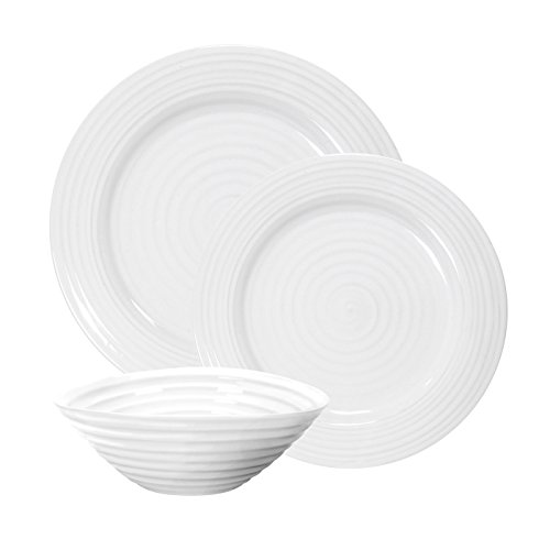 Portmeirion Home & Gifts Service de Table Sophie Conran, Porcelaine, (Blanc, 27,9 x 27,9 x 2,5 cm)