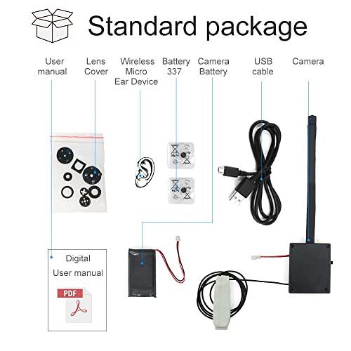 4K WiFi Camera Wireless Ear Bug Quad-Band Listen Two-Way Call Back Video IP Camera