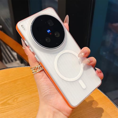 Image of for vivo X300 Ultra 5G Magnetic Phone Case Matte Texture Shockproof Protective PC Cover - Orange