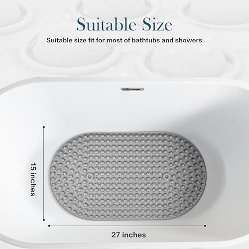 Joiyota Silicone Bath Mat For Tub Non Slip, Bubble Massage Anti Slip Shower Mat With 27 X 15 Inches For Easy Storage thumb #4