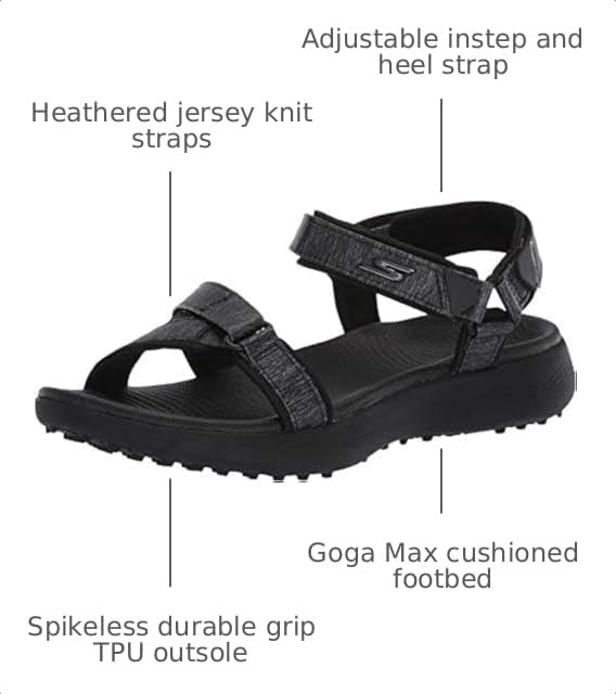 Image of Skechers Women's 600 Spikeless Golf Sandals Shoe