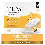 Olay Beauty Bar, Ultra Moisture,10x More Moisturizers, Nourishing Conditioners, Smooth & Gentle on Skin, Vitamin B3 Complex, For All Skin Types, Shea Butter Scent, 3.17 oz, (Pack of 12)