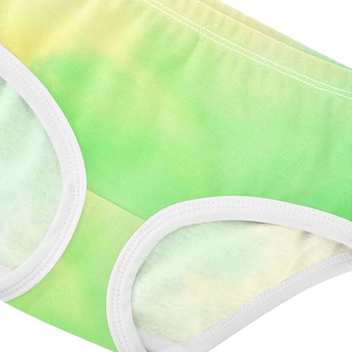 Watercolor Pastel Green Yellow Cute Panties Girl Girls Underwear Toddlers Cotton Bright Briefs Underpants 2t4