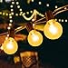 Produktbild Adoric Innen/Außen-Lichterketten G40 Lichterkette mit Draht Glühbirnen|25+3Ersatzbirnen|7W|7,62m anschließbar Wasserdichte Beleuchtung |Dekoration für GartenHochzeit Party, Weihnachten usw- Warmweiß