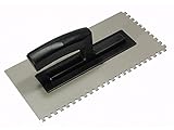 Tamaño: 280 x 140 mm. TOOLLAND - HE902280 - Paleta de albañil con dientes, grosor 3 mm 174389