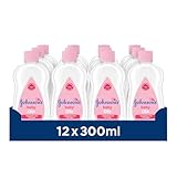 Johnson’s Babyolie, hypoallergeen & dermatologisch getest, pH ideaal voor baby’s fijne huid en klinisch mild bewezen, zonder parabenen, alcohol en ftalaten, 1 x 300 ml