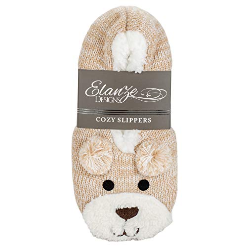 Elanze Designs Womens Animal Cozy Indoor Plush Lined Non Slip Fuzzy Soft Slipper4