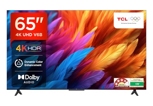 Image of TCL 164 cm (65 inches) Metallic Bezel-Less Series 4K Ultra HD Smart LED Google TV 65V6B (Black)
