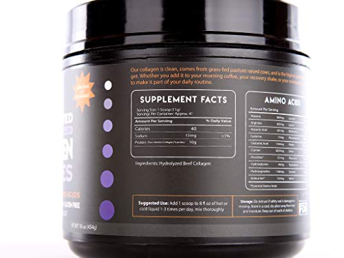 Agglomerated Pure Hydrolyzed Collagen Peptides High In Protein And Amino Acids Easy To Mix Grass-Fed Pasture Raised #TOP3