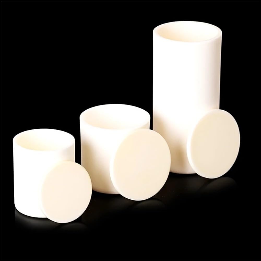 1 crogiolo cilindrico in allumina con coperchio - Crogiolo for analisi di laboratorio da 0,7-85 ml for fonderia e stampaggio(50x60mmx85)