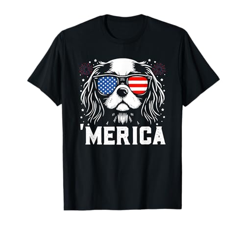 Cavalier King Charles Merica 4th of July T-Shirt