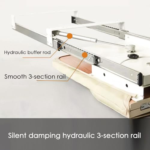 Retractable Ironing Board,Rotatable 180° Pull-out Ironing Board,Closet Fold Ironing Board Save Space,for Wardrobe Cloakroom Home Apartment(Color 1) - Image 4