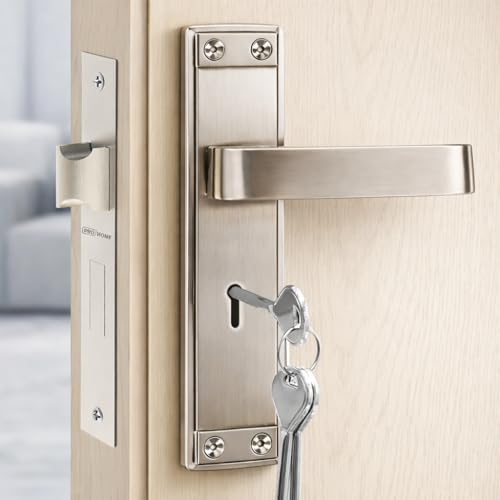 Image of PRO HOME Sentinel Mortise Main Door Lock Set with 6 Lever Mechanism, Heavy Duty MS Steel Body, Includes 2 Keys, Suitable for 25-40 mm Doors, 1 Year Warranty