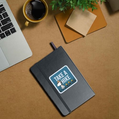 Image of Peanuts Snoopy Take a Hike Adhesive Vinyl Decal - Funny Snoopy Sticker for Car, Water Bottle or Laptop