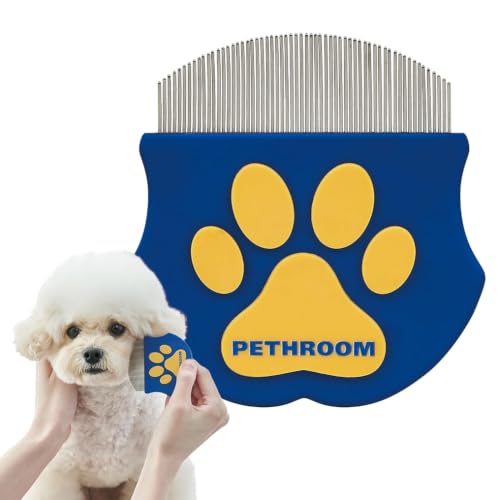 Professional Eye Comb for Pets, Stainless Steel Tear Stain Remove...