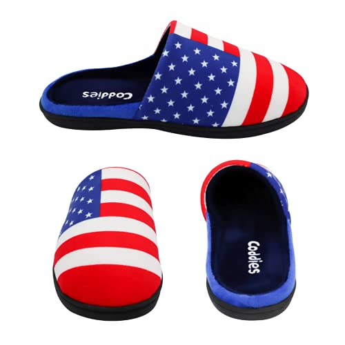 Coddies USA Flag Slippers | Patriotic American House Shoes | Funny Novelty Gift for Men, Women & Kids | US Slippers | Great Present for The Whole Family2