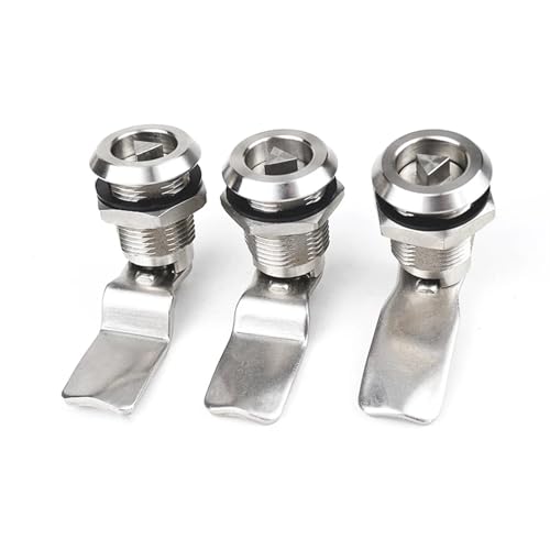 Cylinder Lock Stainless Steel Straight Tongue Curved Tongue Extended Triangular Lock GH=30mm 1Pcs(BH7)