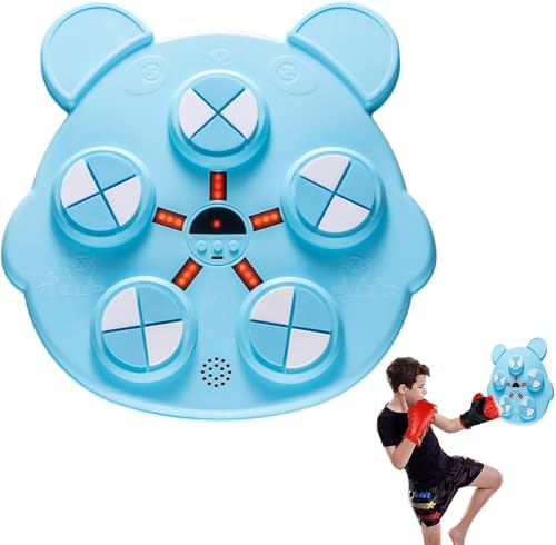 Image of Drumstone (𝐒𝐩𝐞𝐜𝐢𝐚𝐥 𝟏𝟓 𝐘𝐞𝐚𝐫𝐬 𝐖𝐚𝐫𝐫𝐚𝐧𝐭𝐲) Smart Home Boxing Machine with Music & Light Targets - Wall-Mounted Reflex Trainer for Kids & Adults, Sanda Boxing, Fitness & Fun Workouts,